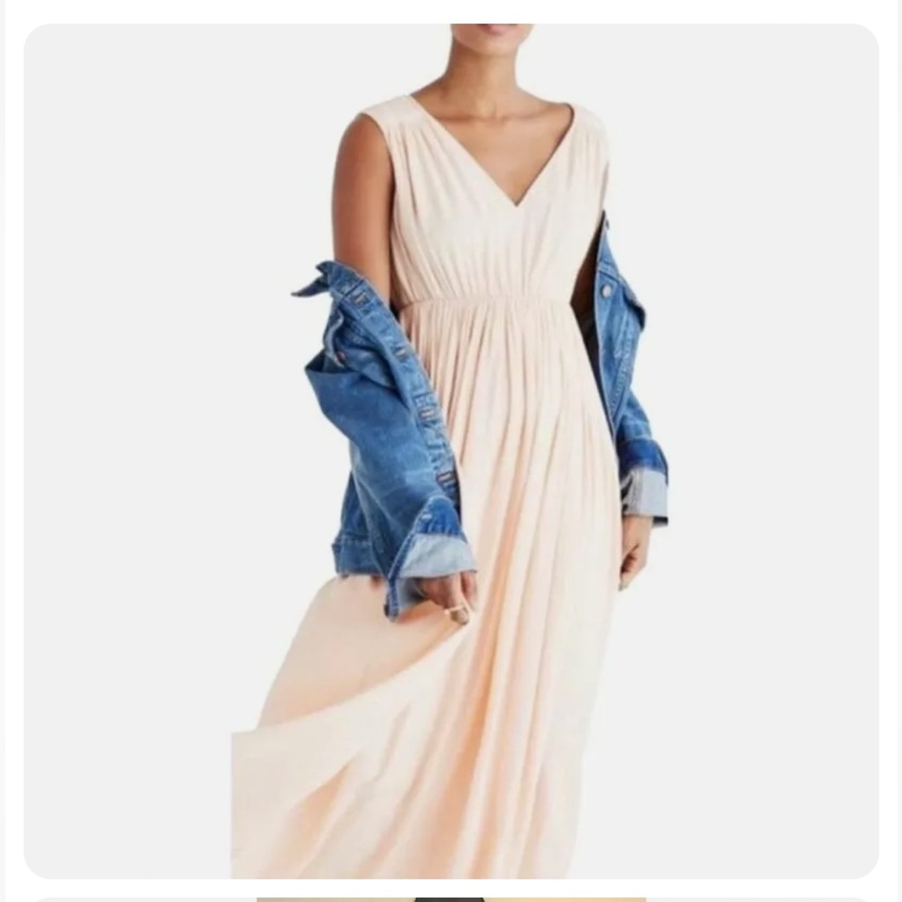 Madewell Dresses | Madewell Maxi Dress Tie Strappy Gown Alexa Chung